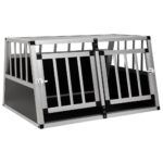 Dog Cage with Double Door 89x69x50cm