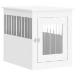 Dog Crate Furniture White 55x75x65cm Engineered Wood