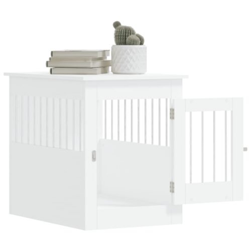 Dog Crate Furniture White 55x80x68cm Engineered Wood - Image 5