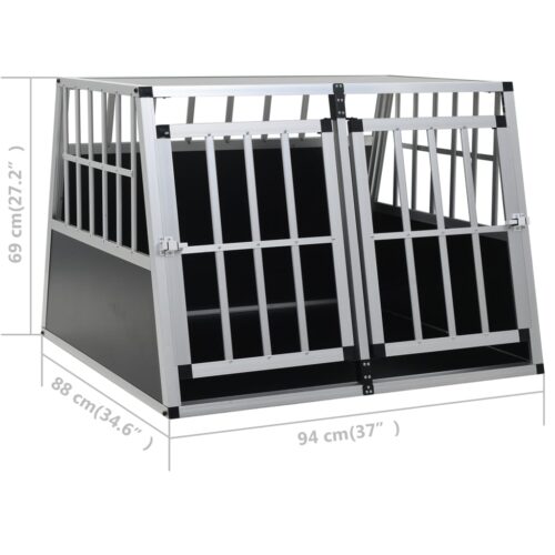 Dog Cage with Double Door 94x88x69cm - Image 11