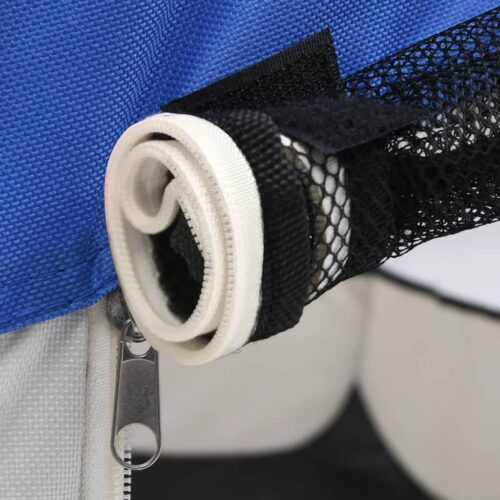 Foldable Dog Playpen with Carrying Bag Blue 90x90x58cm - Image 5