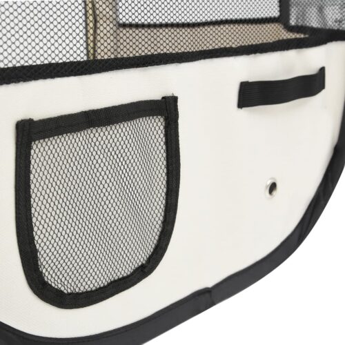Foldable Dog Playpen with Carrying Bag Blue 90x90x58cm - Image 8