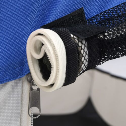 Foldable Dog Playpen with Carrying Bag Blue 110x110x58cm - Image 5