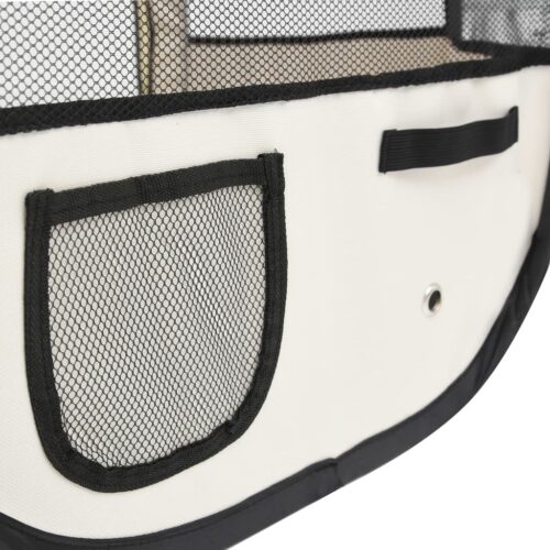 Foldable Dog Playpen with Carrying Bag Blue 110x110x58cm - Image 8
