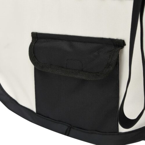 Foldable Dog Playpen with Carrying Bag Black 110x110x58cm - Image 5