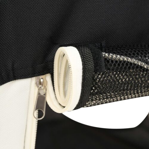 Foldable Dog Playpen with Carrying Bag Black 110x110x58cm - Image 8