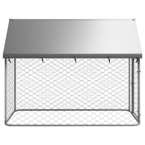 Outdoor Dog Kennel with Roof 200x100x150cm - Image 3