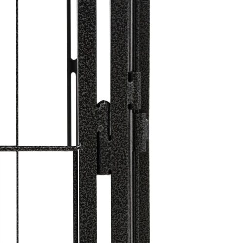 8-Panel Dog Playpen Black 50x100cm Powder-coated Steel - Image 5