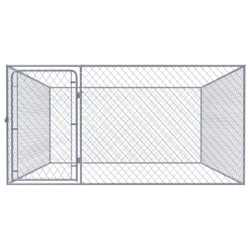 Outdoor Dog Kennel Galvanised Steel 2x2x1m - Image 2