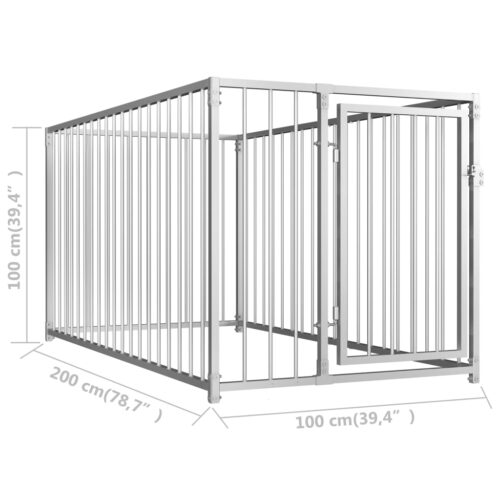 Outdoor Dog Kennel 100x200x100cm - Image 6