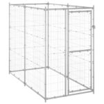Outdoor Dog Kennel Galvanised Steel 110x220x180cm