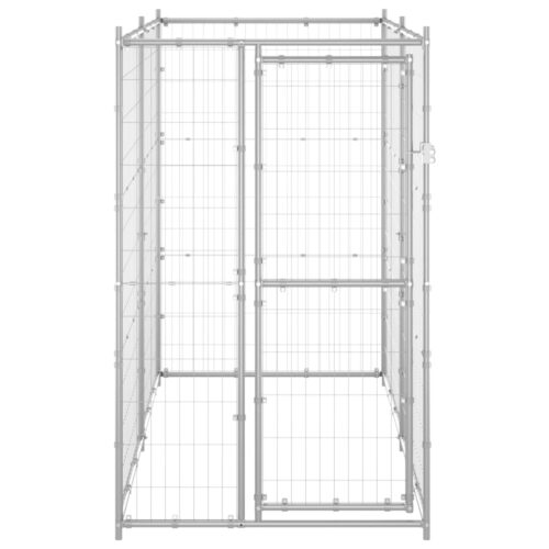 Outdoor Dog Kennel Galvanised Steel 110x220x180cm - Image 2