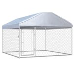 Outdoor Dog Kennel with Roof 200x200x135cm
