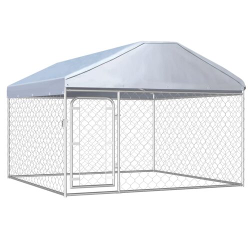 Outdoor Dog Kennel with Roof 200x200x135cm