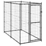 Outdoor Dog Kennel Steel 110x220x180cm