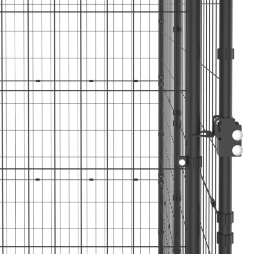 Outdoor Dog Kennel Steel 110x220x180cm - Image 5