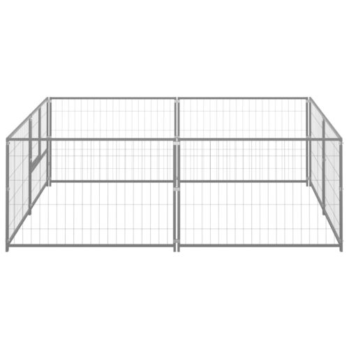 Dog Kennel Silver 4m² Steel - Image 2