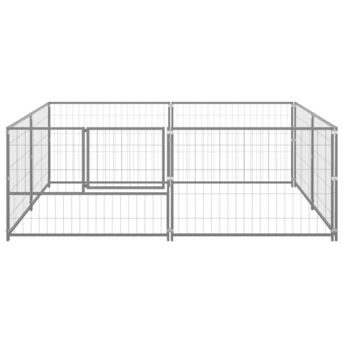 Dog Kennel Silver 4m² Steel - Image 3