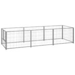 Dog Kennel Silver 3m² Steel