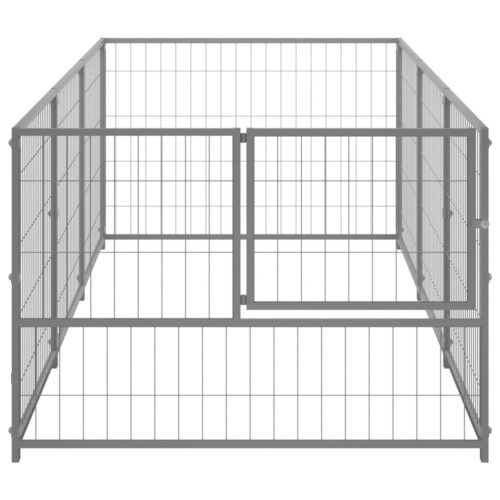 Dog Kennel Silver 3m² Steel - Image 3