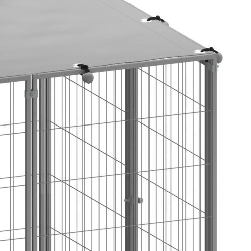 Dog Kennel Silver 2.42m² Steel - Image 5