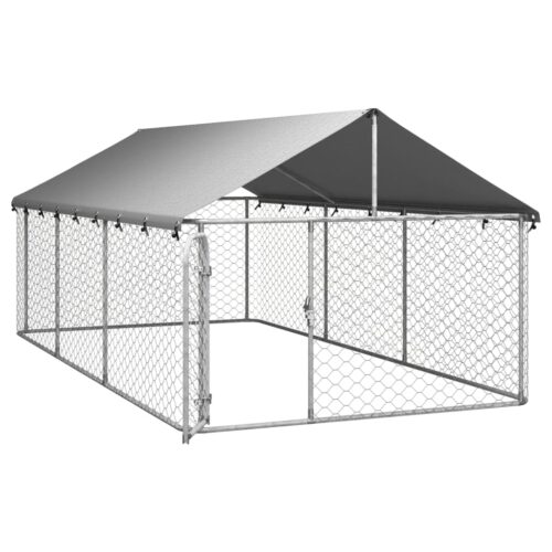 Outdoor Dog Kennel with Roof 400x200x150cm - Image 4