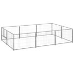 Dog Kennel Silver 6m² Steel