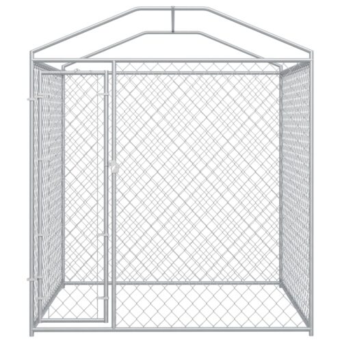 Outdoor Dog Kennel with Canopy Top 193x193x225cm - Image 3