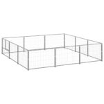 Dog Kennel Silver 9m² Steel