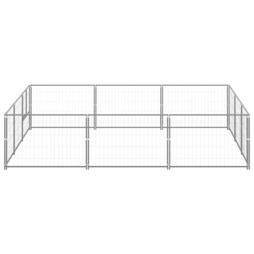 Dog Kennel Silver 9m² Steel - Image 2