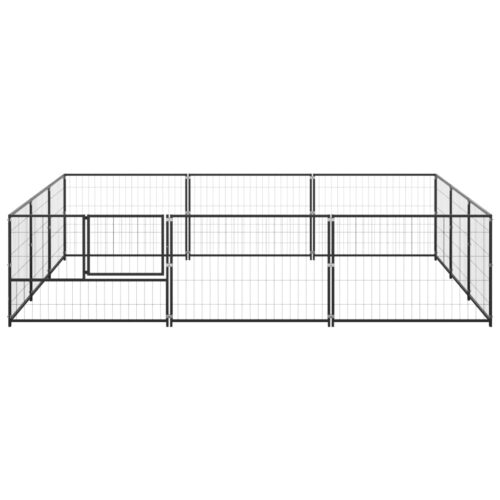 Dog Kennel Black 9m² Steel - Image 3