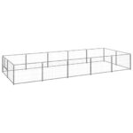 Dog Kennel Silver 10m² Steel