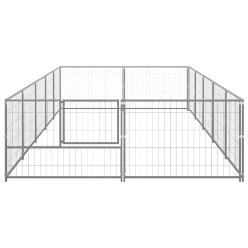 Dog Kennel Silver 10m² Steel - Image 3
