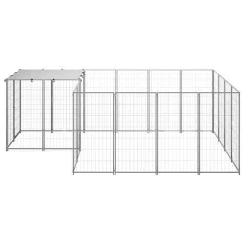 Dog Kennel Silver 6.05m² Steel - Image 2