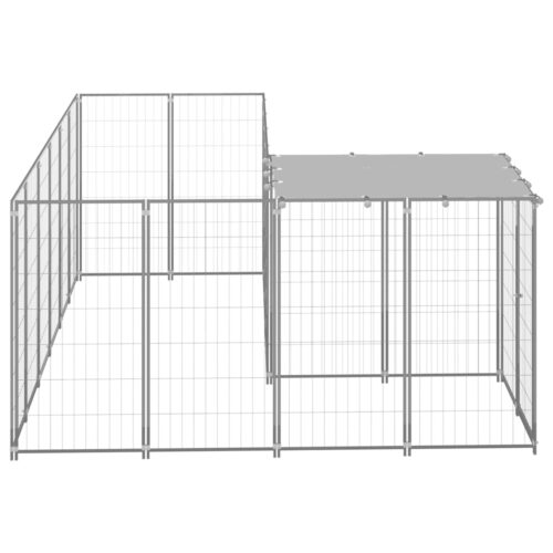 Dog Kennel Silver 4.84m² Steel - Image 3