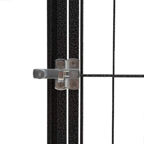 26-Panel Dog Playpen Black 50x100cm Powder-Coated Steel - Image 4