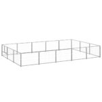 Dog Kennel Silver 15m² Steel