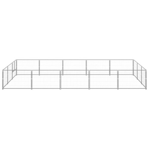 Dog Kennel Silver 15m² Steel - Image 2