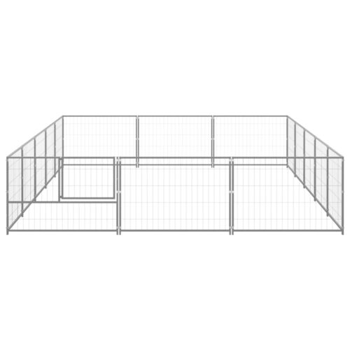 Dog Kennel Silver 15m² Steel - Image 3