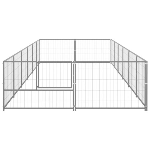 Dog Kennel Silver 12m² Steel - Image 3