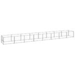 Dog Kennel Silver 8m² Steel