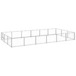 Dog Kennel Silver 18m² Steel
