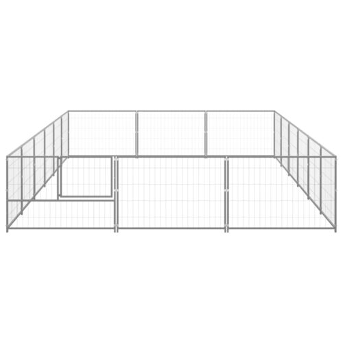 Dog Kennel Silver 18m² Steel - Image 3