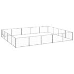 Dog Kennel Silver 20m² Steel