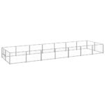 Dog Kennel Silver 14m² Steel