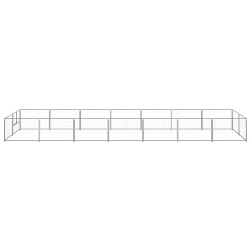Dog Kennel Silver 14m² Steel - Image 2