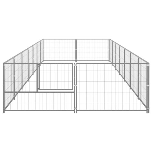 Dog Kennel Silver 14m² Steel - Image 3