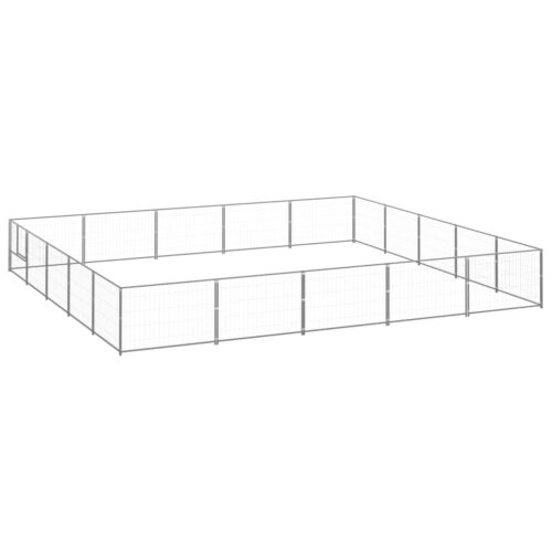 Dog Kennel Silver 25m² Steel