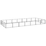 Dog Kennel Black 21m² Steel