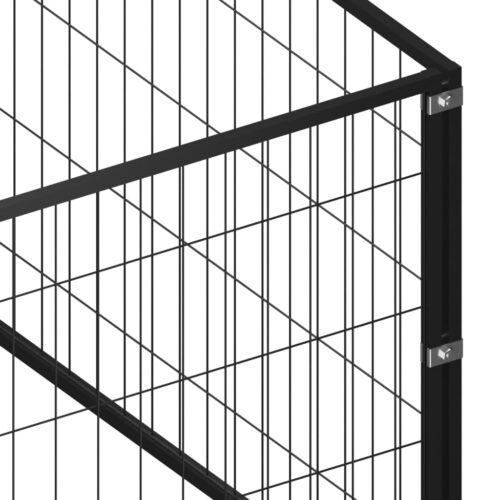 Dog Kennel Black 21m² Steel - Image 4